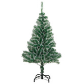 Sztuczna choinka ze 150 LED, bombkami i śniegiem, 150 cm vidaXL