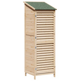 Shed ogrodowy naturalny 59 x 56 x 176 cm Drewno Świerkowe
