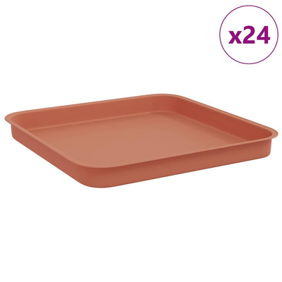 Kwadratowa Taca na Kwiaty 24 pcs Czerwony ceglasty