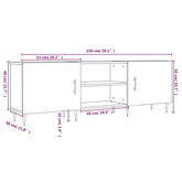 Szafka pod TV, biała, 150x30x50 cm, materiał drewnopochodny vidaXL