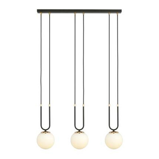 Lampa wisząca GLAM 3 BLACK/OPAL