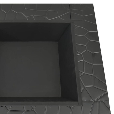 vidaXL Palenisko z pogrzebaczem, 79x79x46,5 cm, XXL, stal