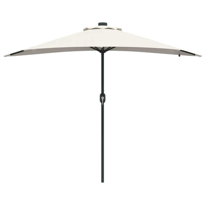 Parasolka ogrodowa piaskowy 294 x 150 x 223 cm Poliester i Stal