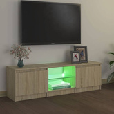 vidaXL Szafka pod TV z oświetleniem LED, dąb sonoma, 120x30x35,5 cm
