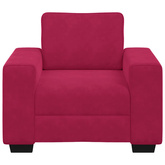 Sofa Fotel Wino Czerwone 100x77x82 cm Aksamit