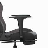 vidaXL Fotel gamingowy z podnóżkiem, czarno-szary, sztuczna skóra model standard