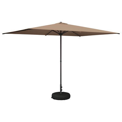 Parasol ogrodowy z podstawą 200 x 300 cm Poliester Prostokątny