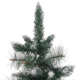 vidaXL Sztuczna choinka ze stojakiem, zielono-biała, 90 cm, PVC