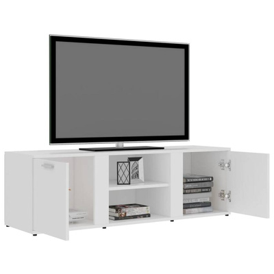 vidaXL Szafka pod TV, biała, 120x34x37 cm, materiał drewnopochodny