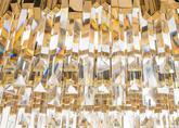 Lampa wisząca IMPERIAL LONG GOLD 90 - stal, kryształ-ADANI