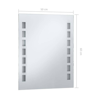 vidaXL Ścienne lustro łazienkowe z LED, 50 x 60 cm