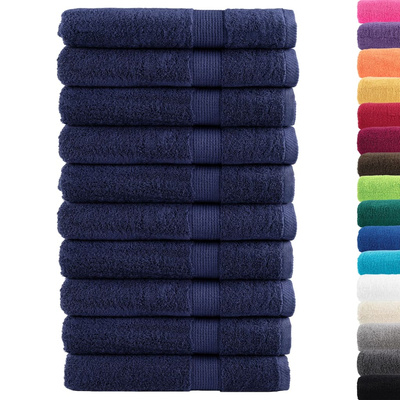 Ręczniki premium, SOLUND, 10 szt., granatowe, 80x200 cm, 600 g/m?