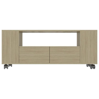 vidaXL Szafka pod TV, dąb sonoma, 120x35x48 cm materiał drewnopochodny