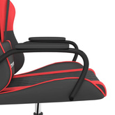 vidaXL Fotel gamingowy, czarno-czerwony, sztuczna skóra model standard