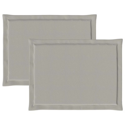 Poduszki na siedziska 2 pcs jasnoszary 47 x 36 x 2 cm Poliester