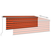 vidaXL Ręcznie zwijana markiza z zasłoną i oświetleniem LED, 4x3 m