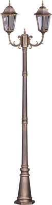 Wysoka zewnętrzna lampa stojąca K-7006A2/2 czarna/złota z serii LOZANA KAJA