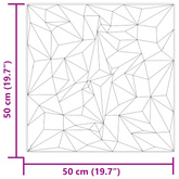 Panele ścienne 24 szt. 50 x 50 cm Zielony ametystowy Pianka XPS