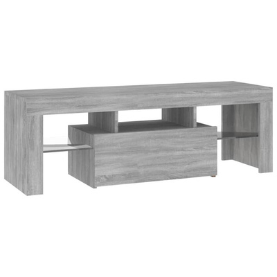 vidaXL Szafka pod TV z LED, szary dąb sonoma, 120x35x40 cm