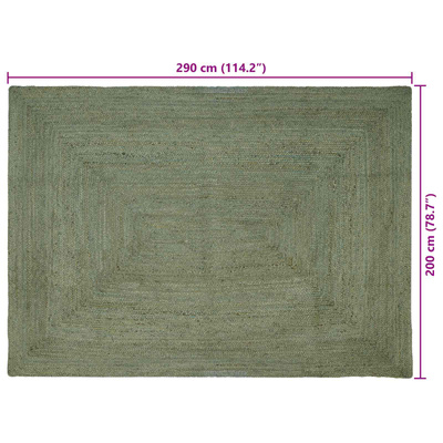Dywany pokojowe Prostokątny Oliwkowy zielony 200 x 290 cm Juta
