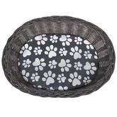 vidaXL Legowisko i drapak dla kota, z poduszką, wiklinowe