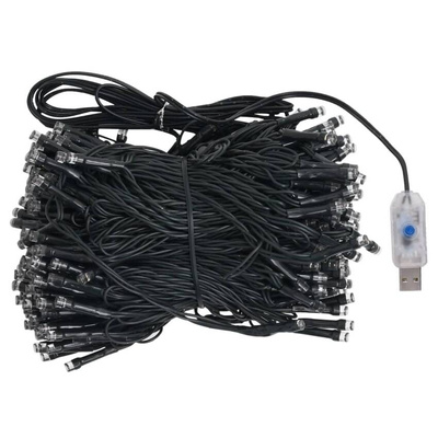Sztuczna choinka z lampkami i bombkami, biała, 150 cm, PVC vidaXL