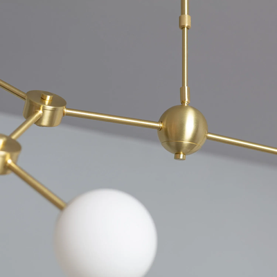 Lampa Sufitowa Złota Kule Mleczne Abruzzo Ricardo 6xE27