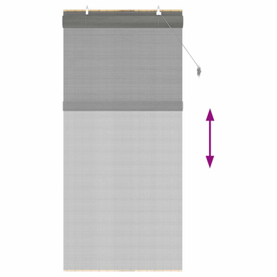 Roleta Szary 100 x 220 cm Bambus