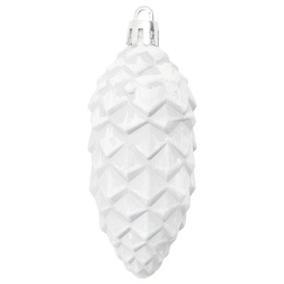 Choinkowa Bombka Szyszka 40 pcs Biały Z tworzywa sztucznego