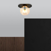 Lampa sufitowa  PLAZA 1 BLACK/MIODOWY