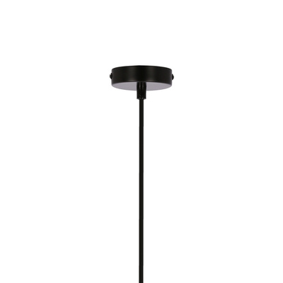 Anaka Lampa Wisząca Czarny 1X40W E27 Abażur Plecionka Beżowo-Brązowa
