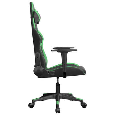 vidaXL Fotel gamingowy, czarno-zielony, sztuczna skóra wariant 6