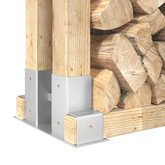 Pomoc w układaniu drewna kominkowego 12 pcs srebrny 34 x 10 x 15 cm