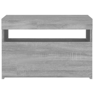 vidaXL Szafka pod TV z oświetleniem LED, szary dąb sonoma, 60x35x40 cm