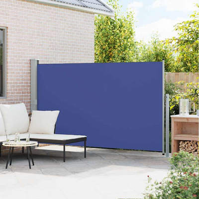 Wysuwana markiza boczna na taras, 170 x 300 cm, niebieska