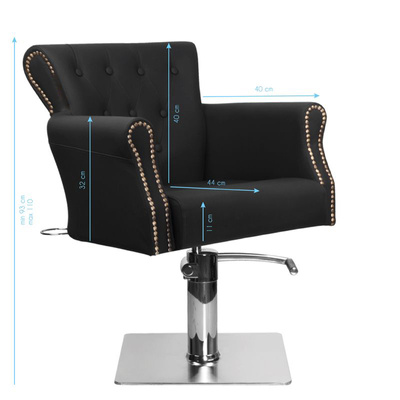 Hair System fotel fryzjerski BER 8541 czarny  125408