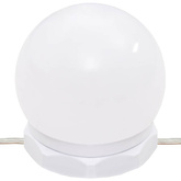 Szafka z lustrem i LED, biała z połyskiem, 90x31,5x62 cm