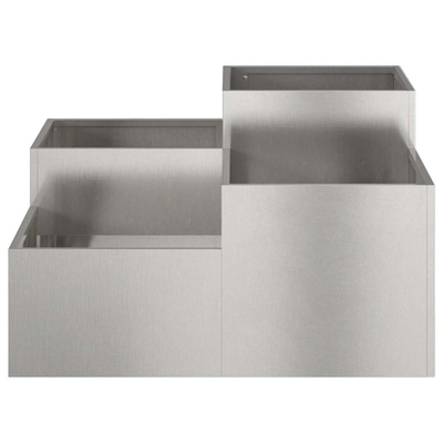 Doniczka ogrodowa Srebrny 100 x 100 x 48 cm stal nierdzewna