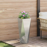Donica Srebrny 30 x 30 x 75 cm Stal Galwanizowana