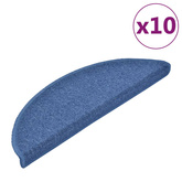 Maty na schody 10 szt. 56x17x3 cm Niebieskie półokrągłe