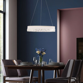 Lampa wisząca FROZI w stylu glamour – biały klosz z kryształkami – eleganckie i nowoczesne oświetlenie salonu LED