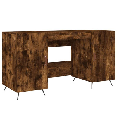 vidaXL Biurko, przydymiony dąb, 140x50x75 cm, materiał drewnopochodny