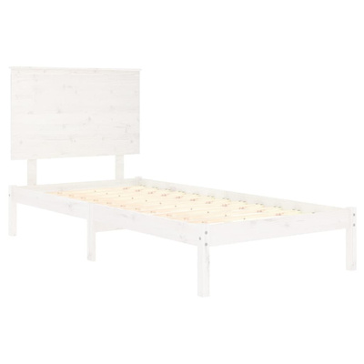 vidaXL Rama łóżka, biała, lite drewno sosnowe, 100 x 200 cm wariant 7
