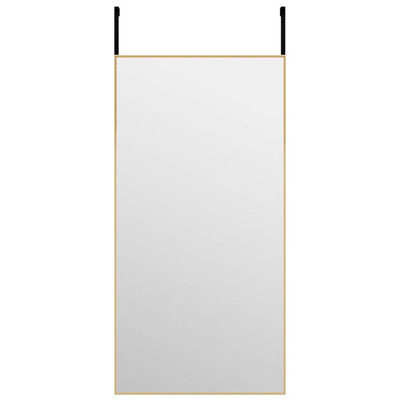 vidaXL Lustro na drzwi, złote, 40x80 cm, szkło i aluminium