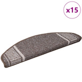 Samoprzylepne maty na schody 15 pcs Brązowy 65 x 21 x 4 cm