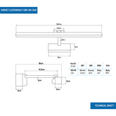 KINKIET ŁAZIENKOWY PROSTY 12W 50CM CZARNY 4000K
