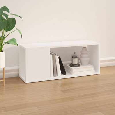 vidaXL Szafka pod TV, biała, 80x24x32 cm, materiał drewnopochodny