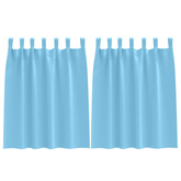 Firany blackout z kółkami 2 pcs Jasnoniebieski 140 x 140 cm