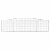 Kosze gabionowe, 9 szt, 400x50x100/120 cm, galwanizowane żelazo