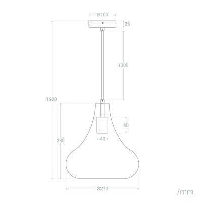 Lampa Wisząca Szklana Klasyczna Abruzzo Pico E27